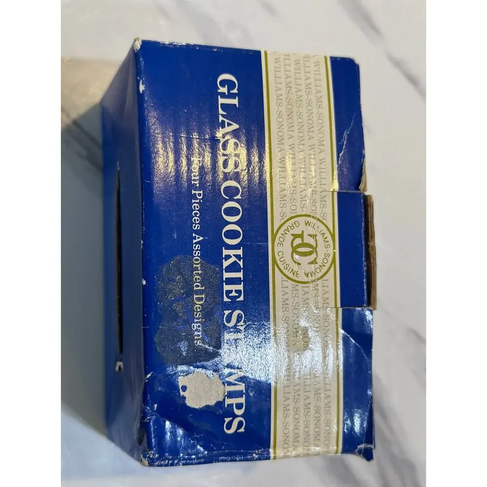 Vintage Williams Sonoma Glass Cookie Stamps - Pack of 4